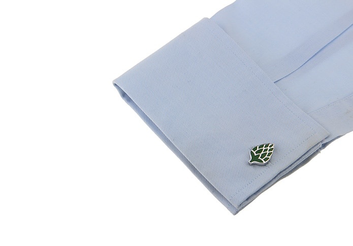 Manžetové knoflíčky zelený Chmel 