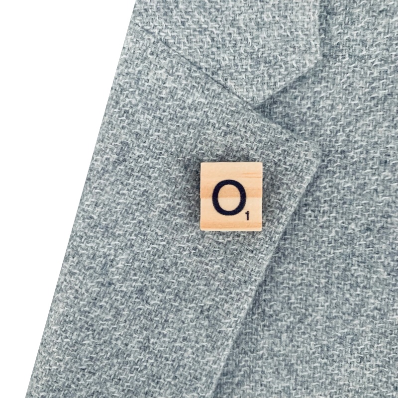 Brož Scrabble písmeno O