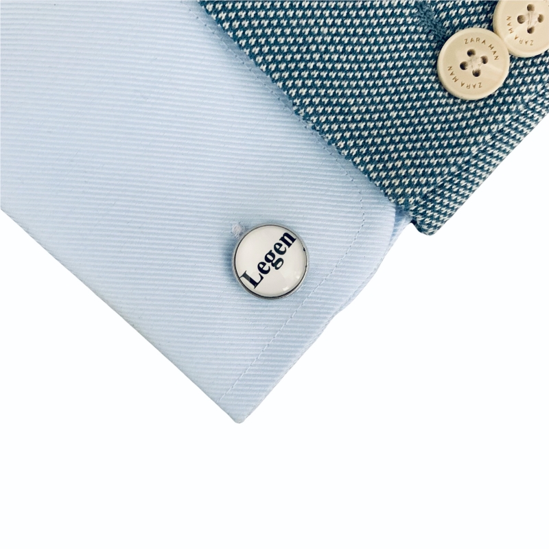 Manžetové knoflíčky Legendary - bílé 