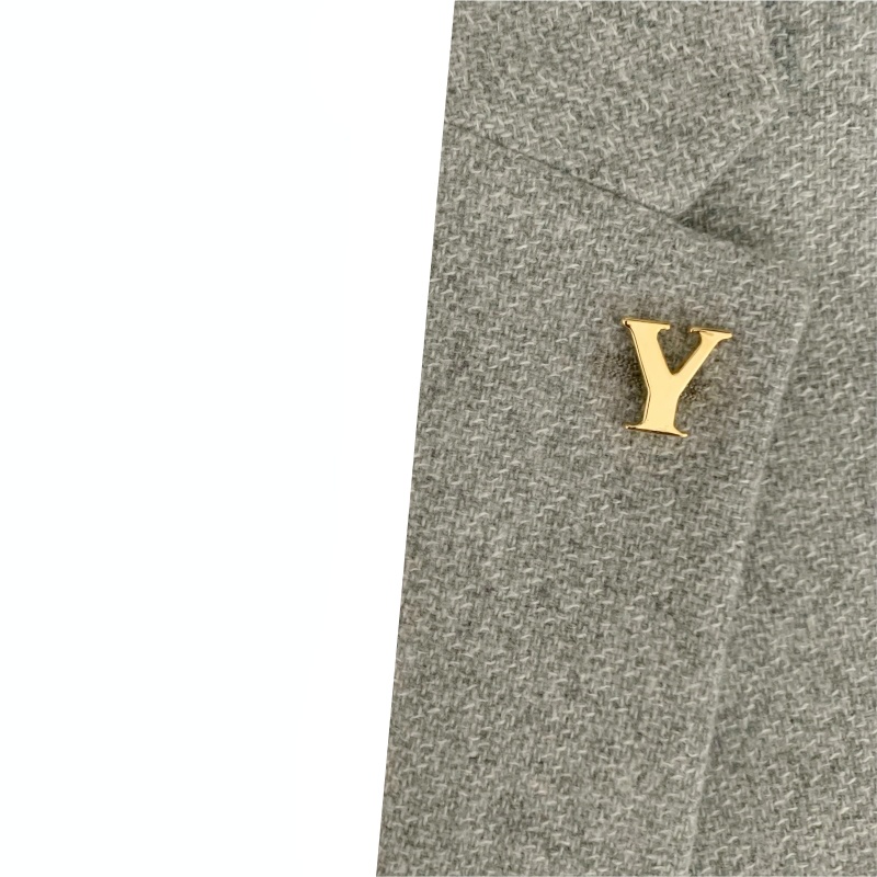 Zlatá brož písmeno Y