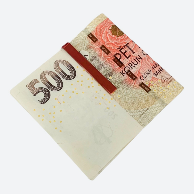 Červená spona na peníze Medium clip