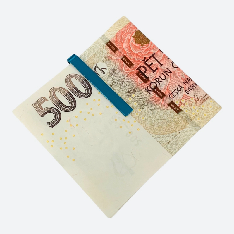 Modrá spona na peníze Medium clip