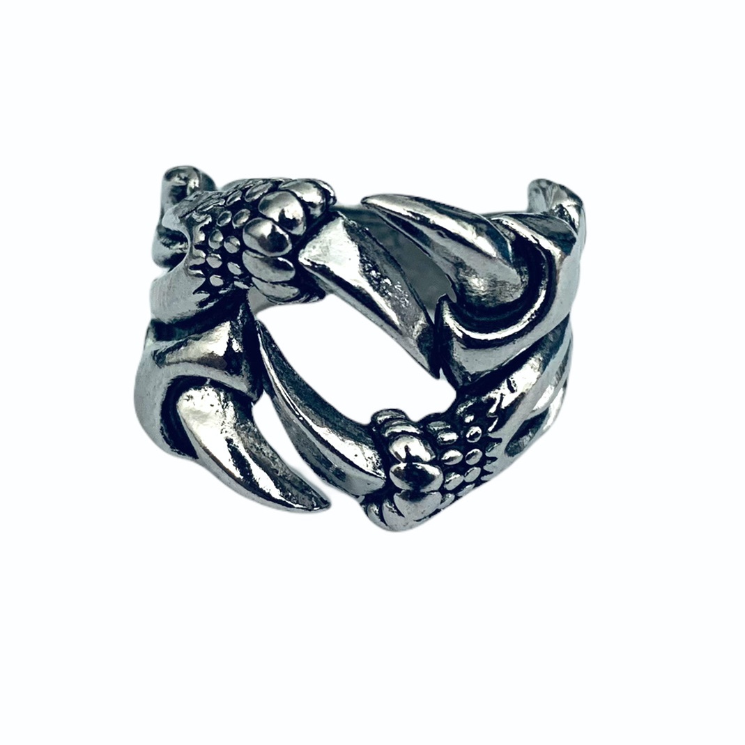 Stříbrno - černý prsten Drápy I. 