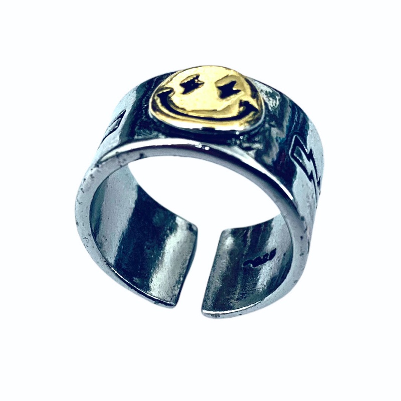 Stříbrno - žlutý prsten Flash Smile 