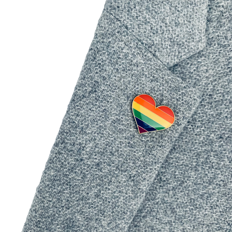 Zlatá brož Srdce LGBT