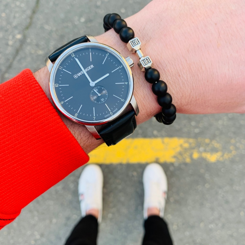 Matně černý náramek Live Lift stříbrná Činka 