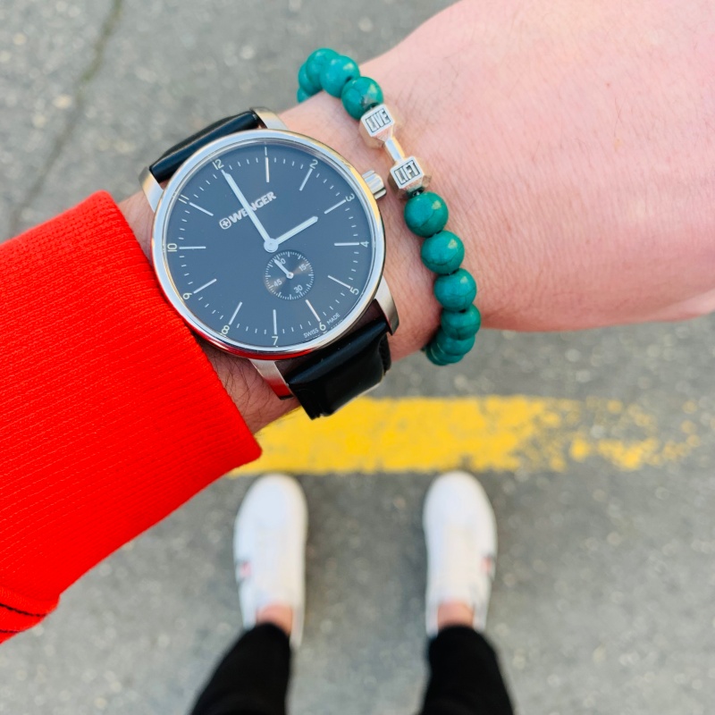 Tmavě zelený náramek Live Lift stříbrná Činka 