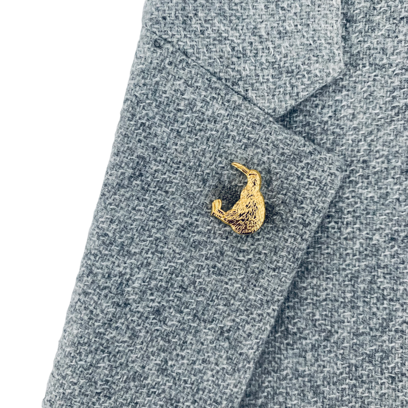 Zlatá brož pták Kiwi 