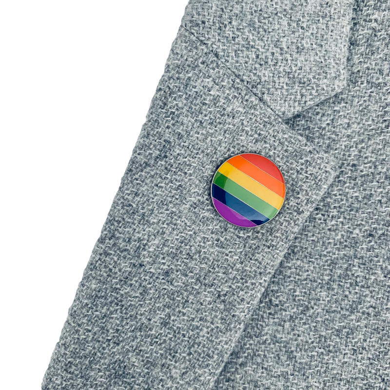 Stříbrná brož Kruh LGBT