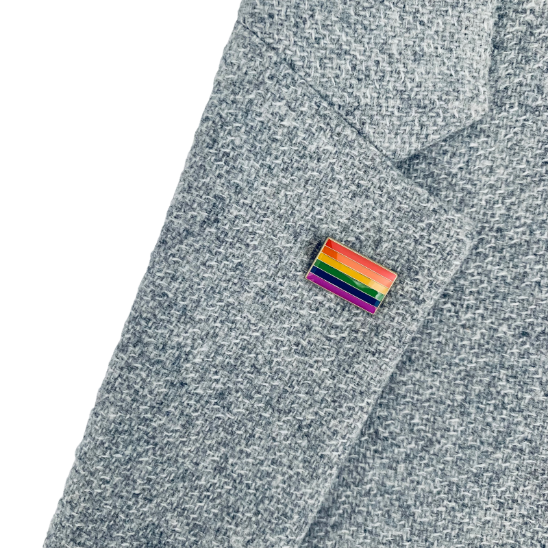 Zlatá brož Obdelník LGBT