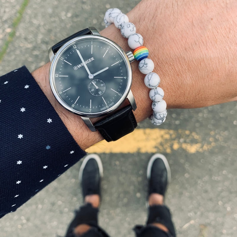 Bílý náramek LGBT