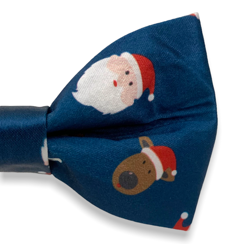 Modrý chlapecký motýlek Santa a sob