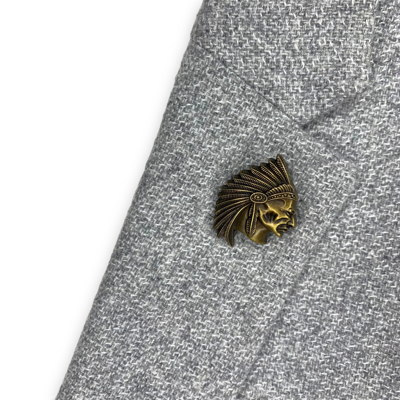 Zlatá brož Indián 