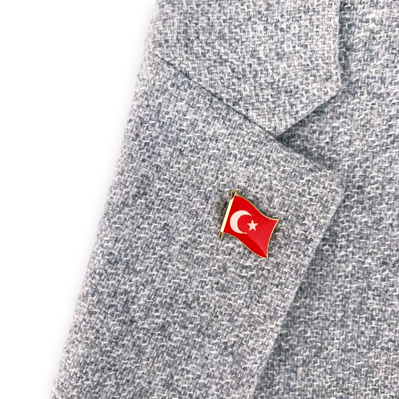 Zlatá brož Vlajka Turecko 