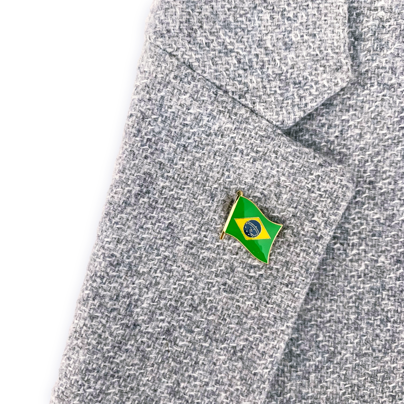 Zlatá brož Vlajka Brazílie 
