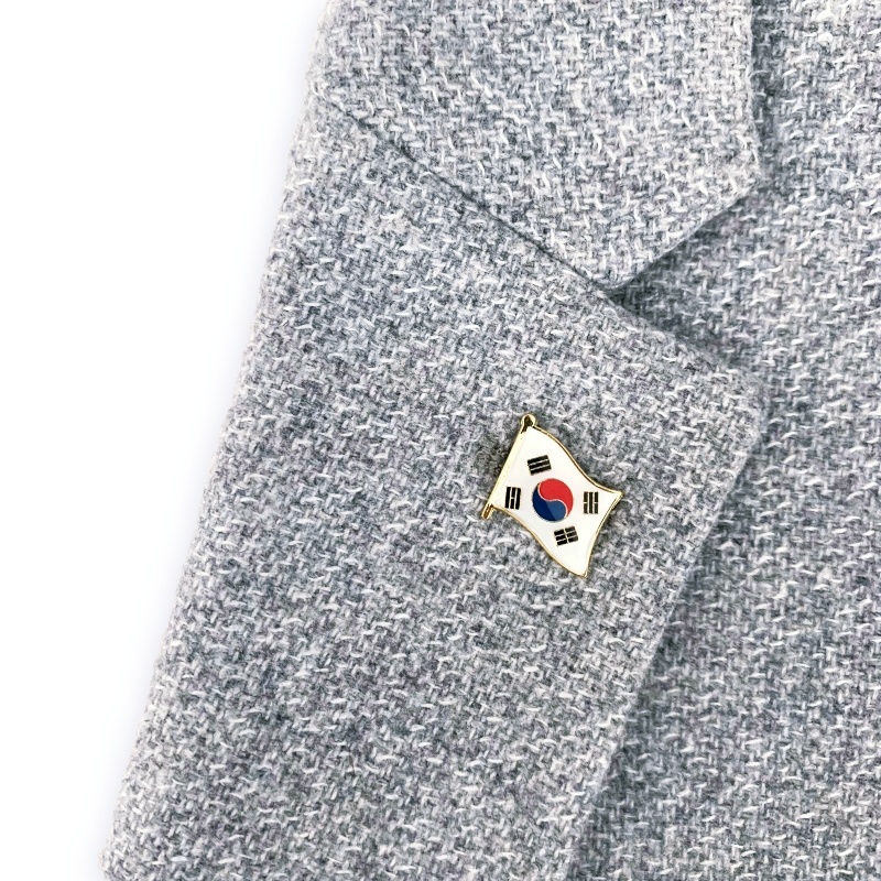 Zlatá brož Vlajka Jižní Korea 