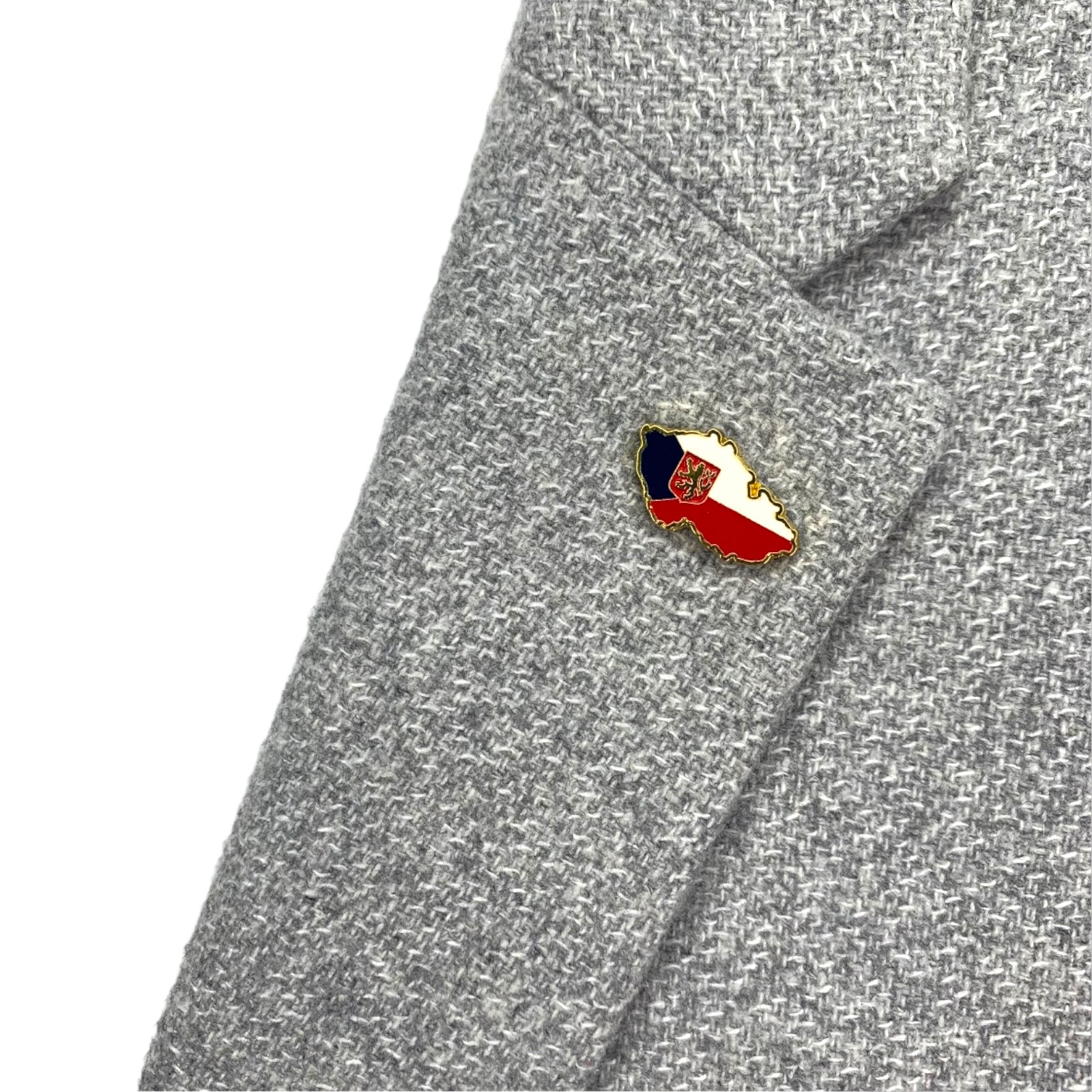 Zlatá brož Mapa Česká republika se lvem