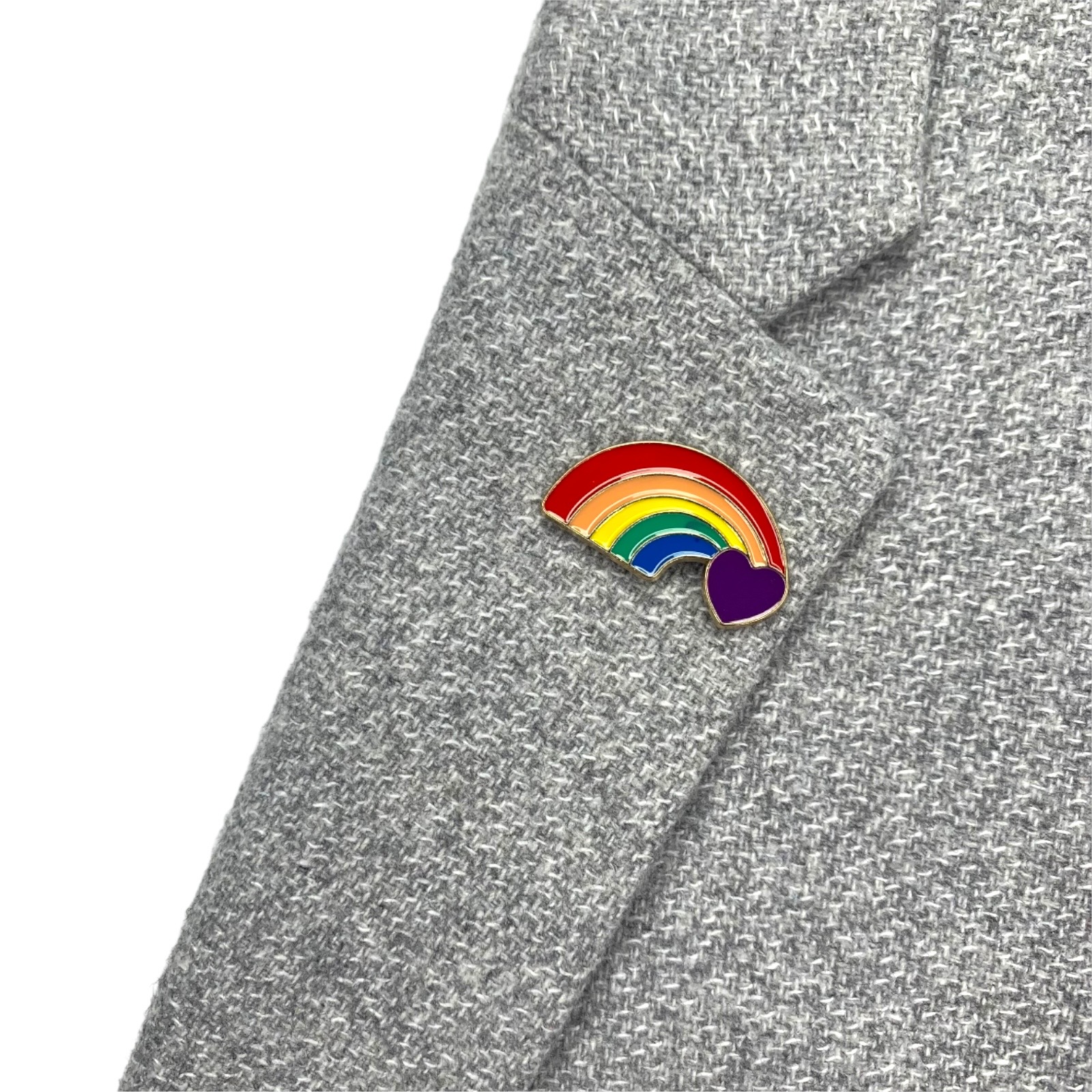 Zlatá brož Duha se srdcem LGBT