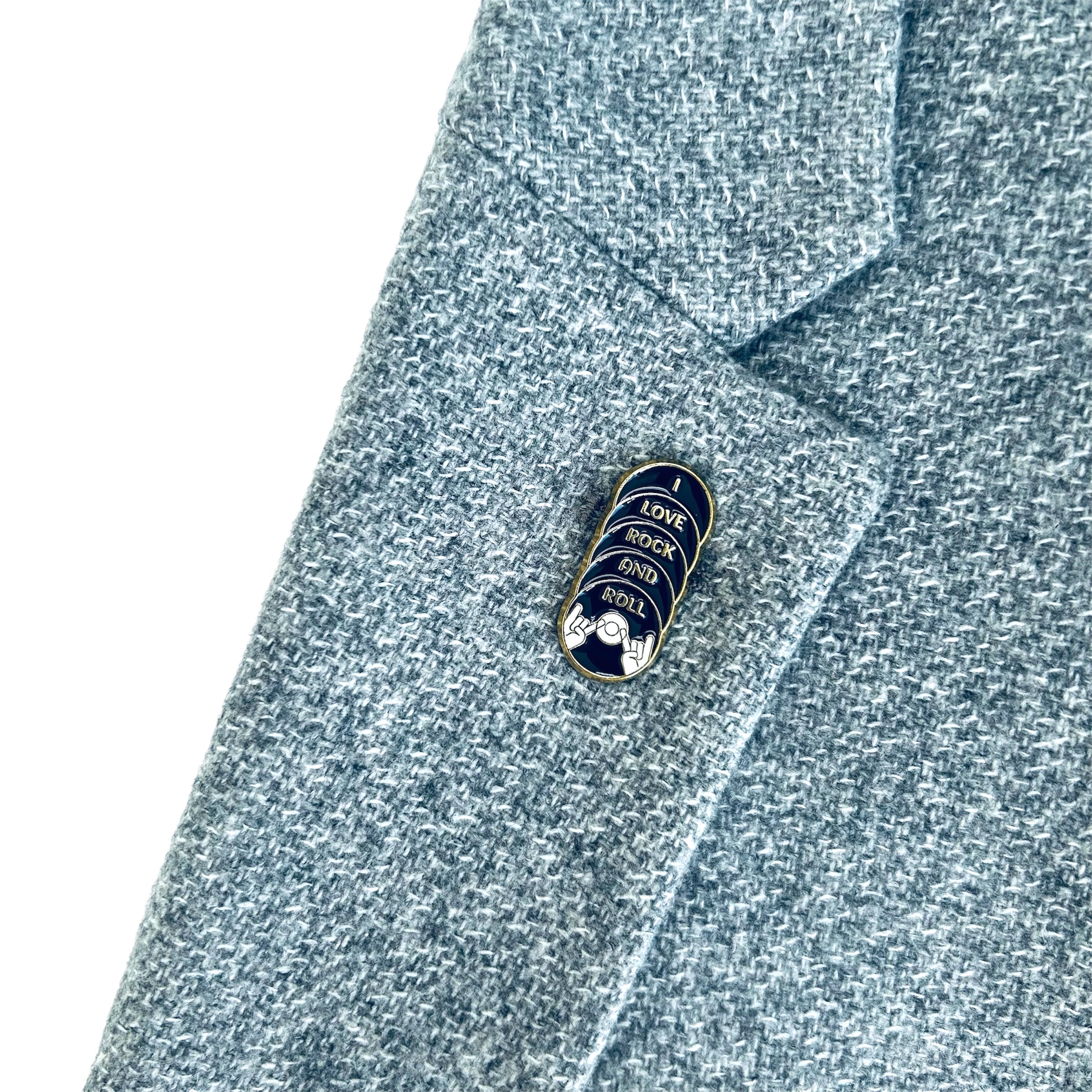 Brož Vinylové desky I love Rock and Roll