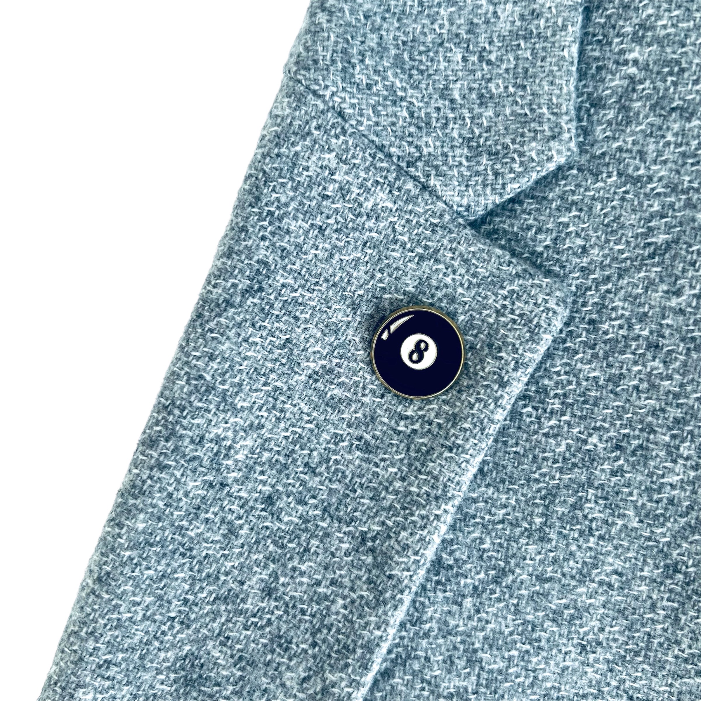 Brož zlatá Kulečníková koule č. 8 