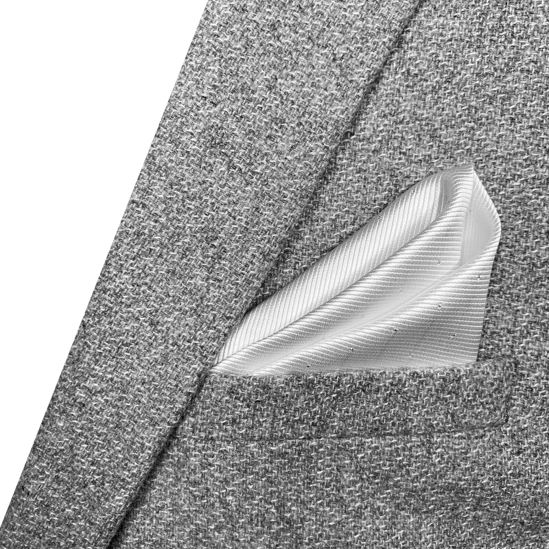 Bílý kapesník do saka Dot