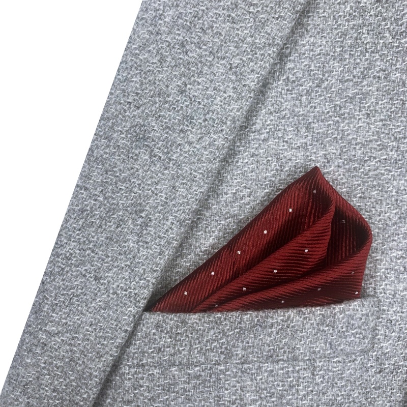 Rudý kapesník do saka Dot