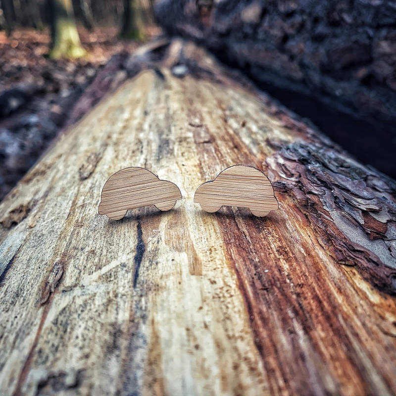 Dřevěné manžetové knoflíčky Auto