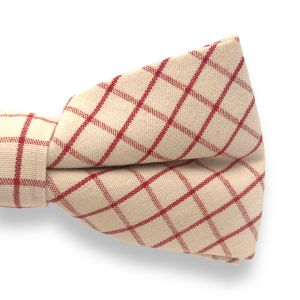 Červeno - bílý kostkovaný motýlek Cotton I.