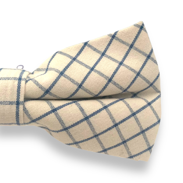 Modro - bílý kostkovaný motýlek Cotton I. 
