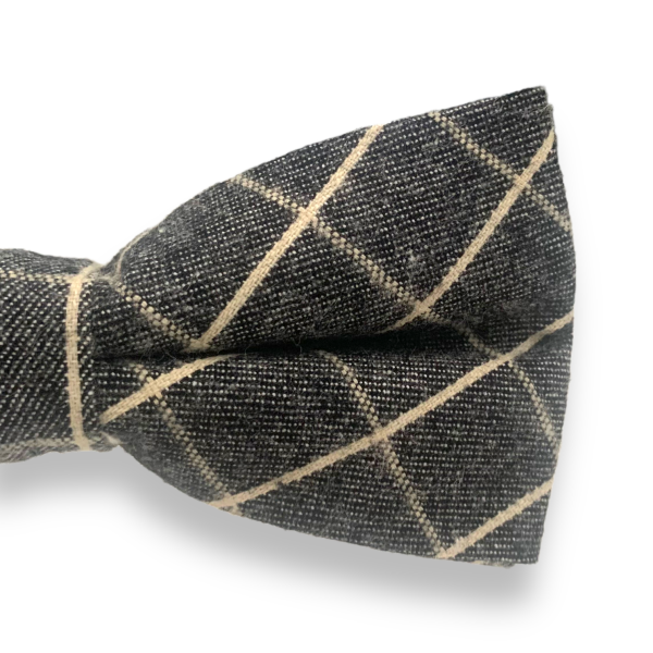 Černo - bílý kostkovaný motýlek Cotton I.