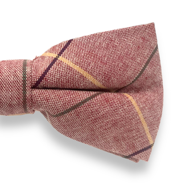 Červený pruhovaný motýlek Cotton 