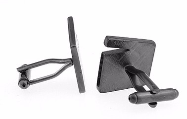 Manžetové knoflíčky Filmová klapka šedá 