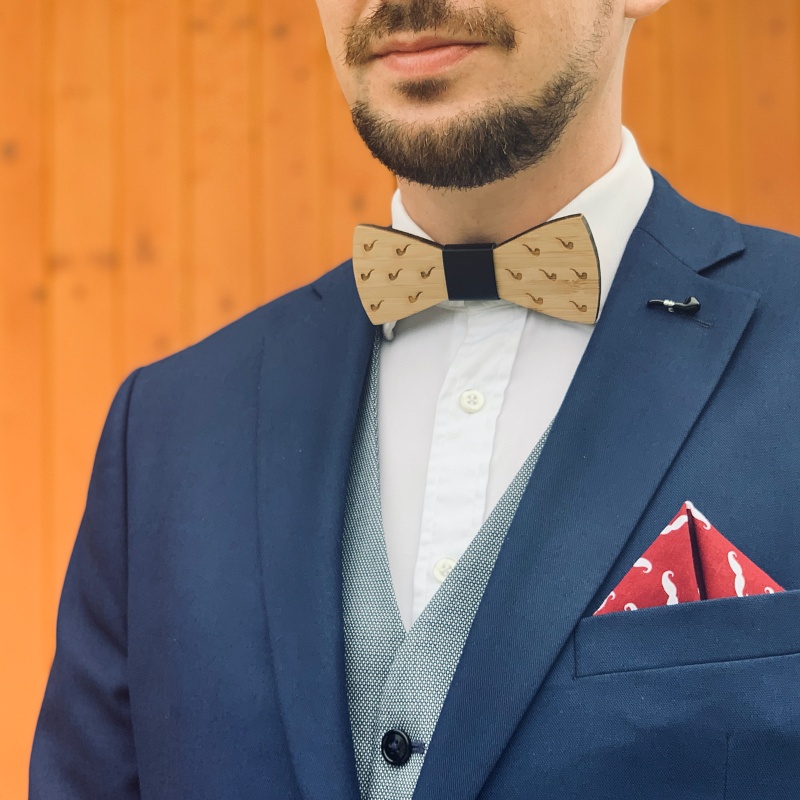 Dřevěný pánský motýlek Dýmky