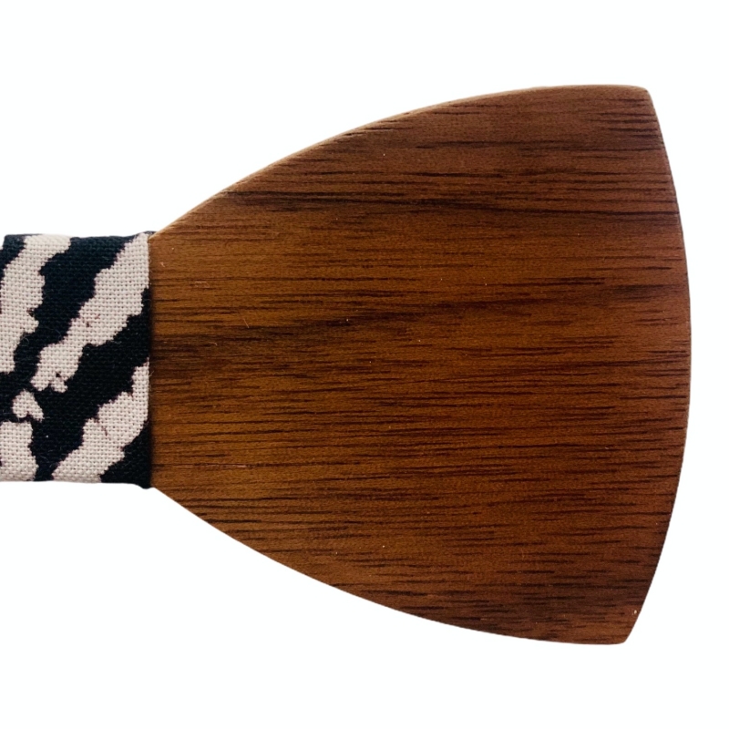 Dřevěný pánský motýlek Classic I. Zebra