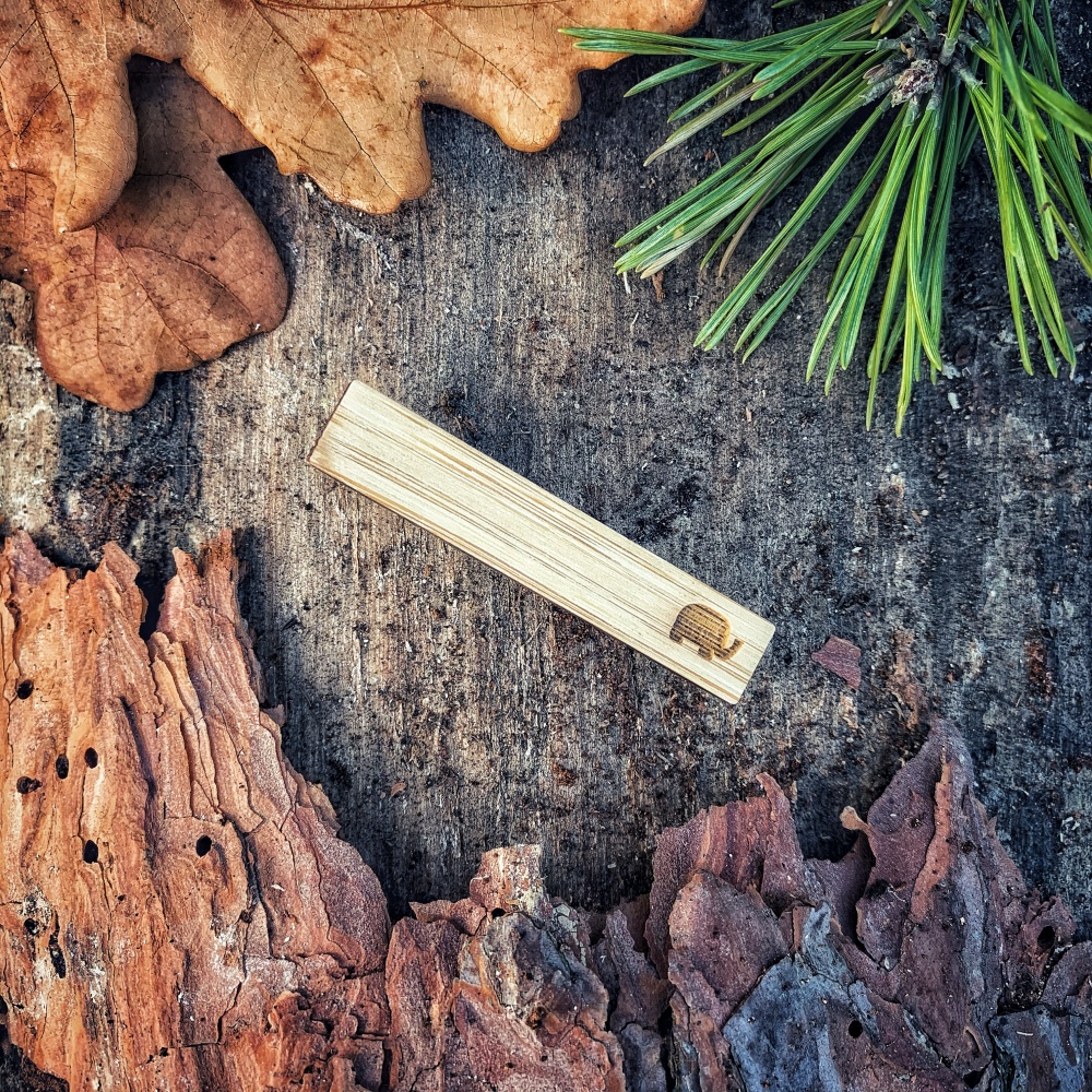 Dřevěná spona na kravatu Slůně