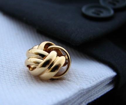 Manžetové knoflíčky Uzel - zlatý I. 