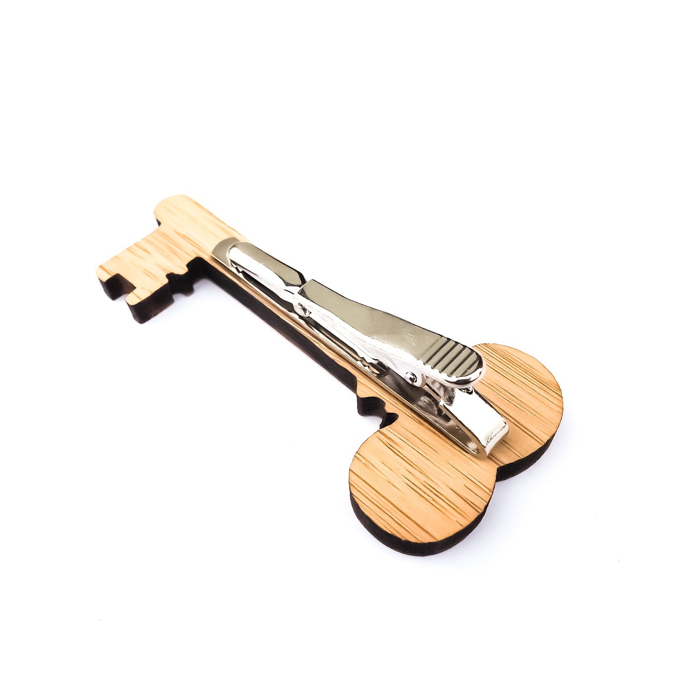 Dřevěná spona na kravatu Klíč 