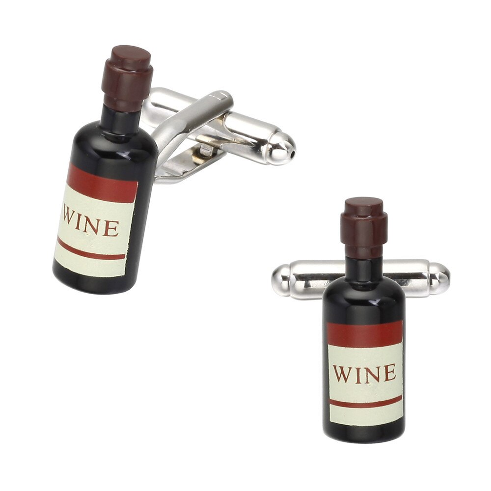 Manžetové knoflíčky Láhev červeného vína