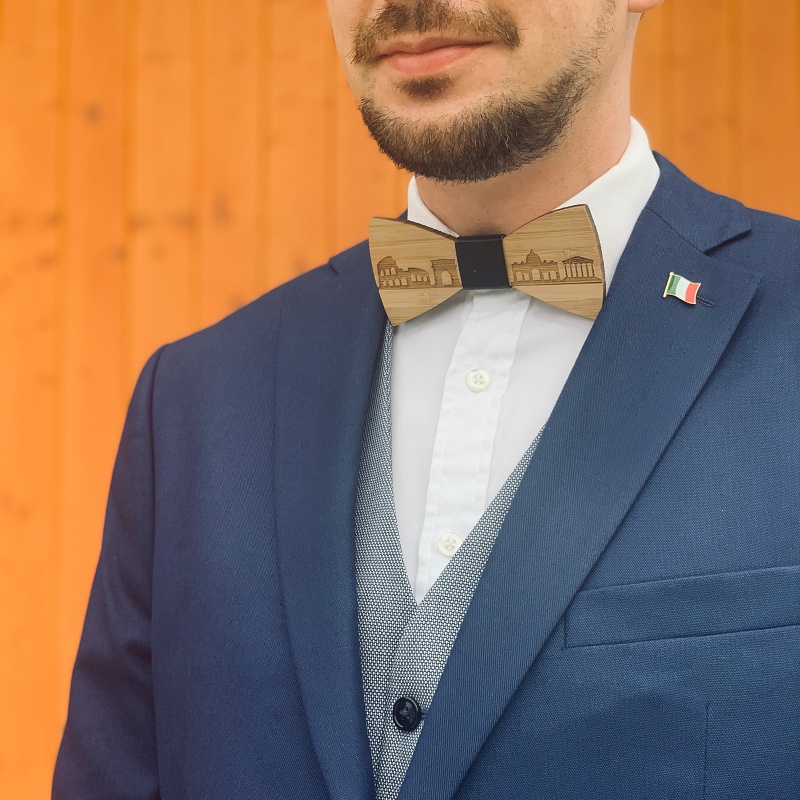 Dřevěný pánský motýlek Klasik Řím