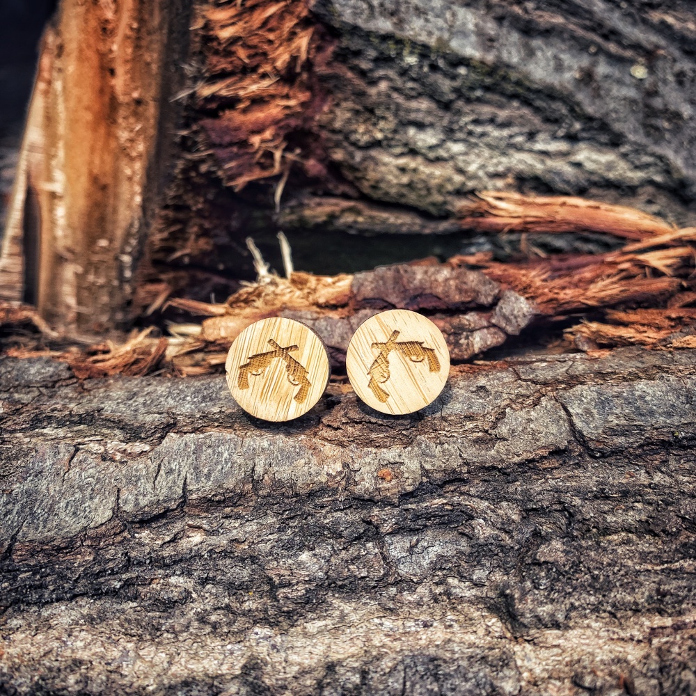 Dřevěné manžetové knoflíčky Revolver