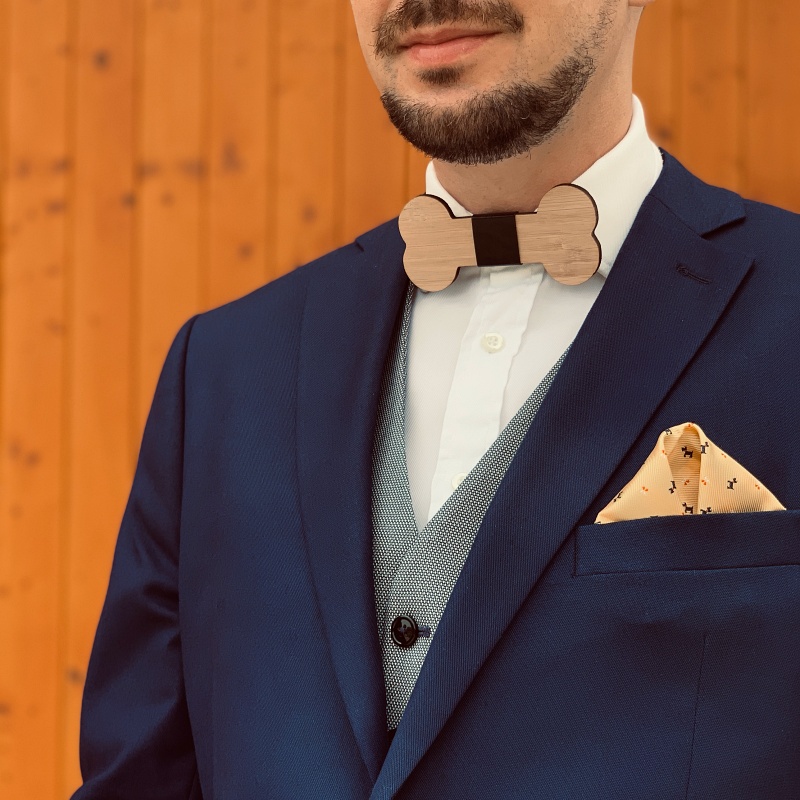 Dřevěný pánský motýlek Kost