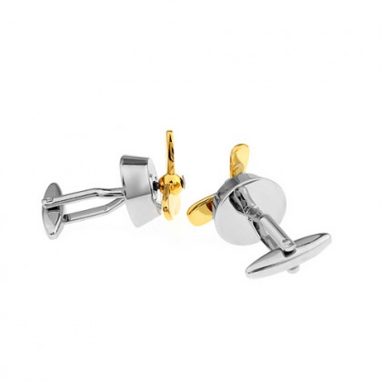 Manžetové knoflíčky Vrtule zlatá