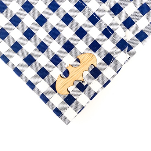 Dřevěný set - spona na kravatu a manžetové knoflíčky Batman