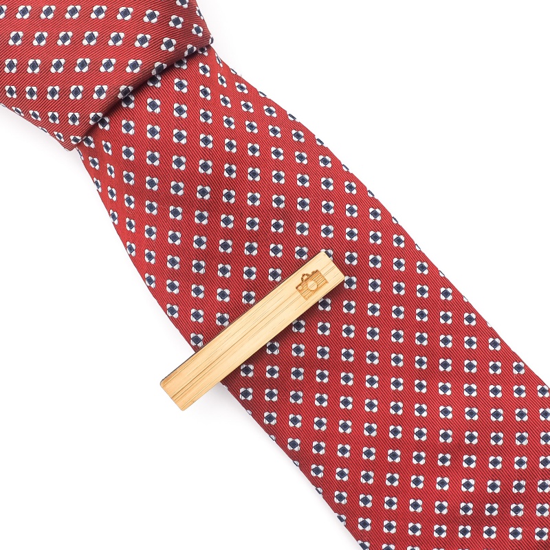 Dřevěný set - spona na kravatu a manžetové knoflíčky Fotoaparát