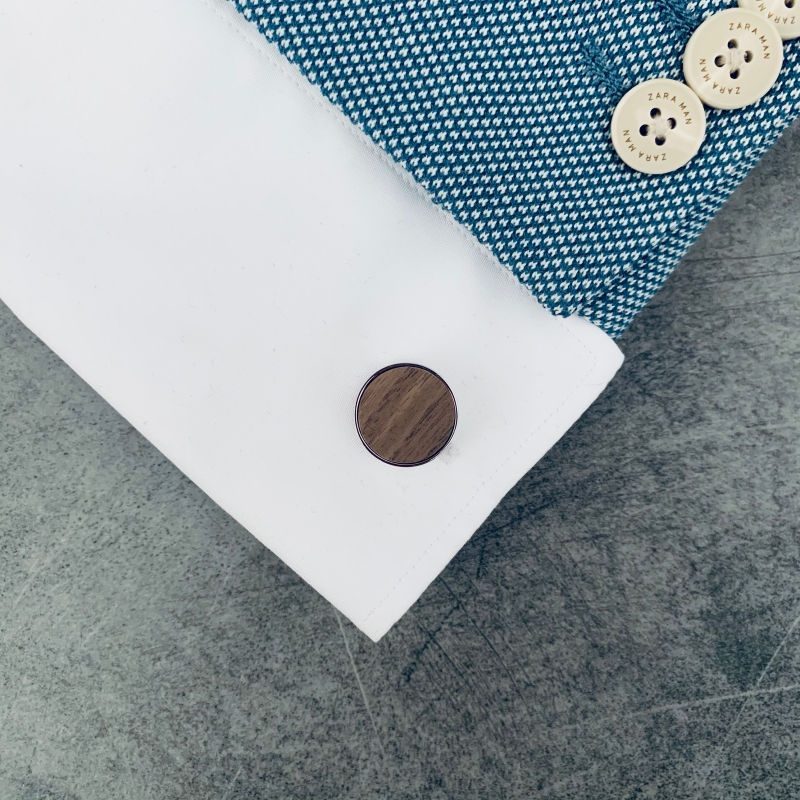 Manžetové knoflíčky Wood Ořech 