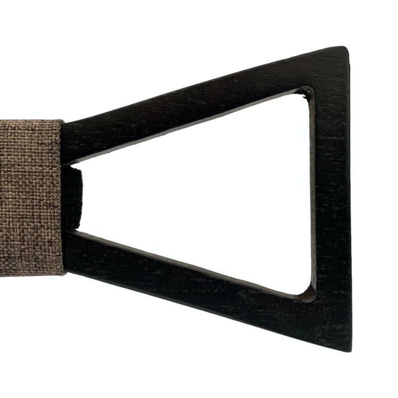 Dřevěný pánský motýlek Mahoosive Vrtule - hnědá 