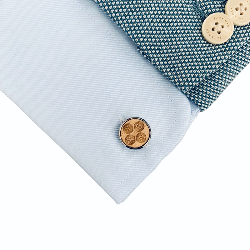 Dřevěné manžetové knoflíčky Tlačitka herního ovladače