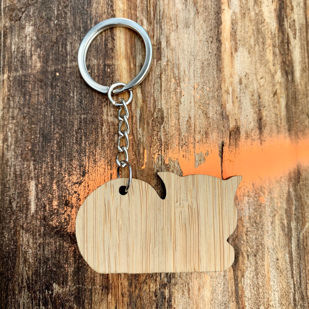 Dřevěná klíčenka Kočka 