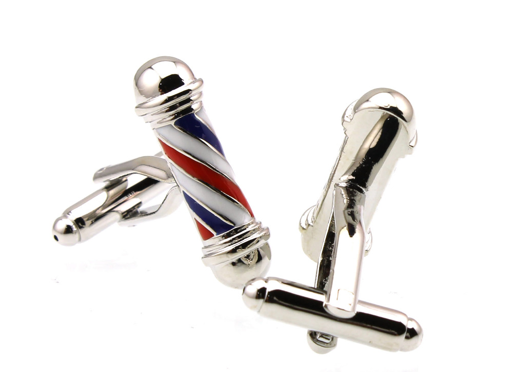 Manžetové knoflíčky Barbershop stříbrné