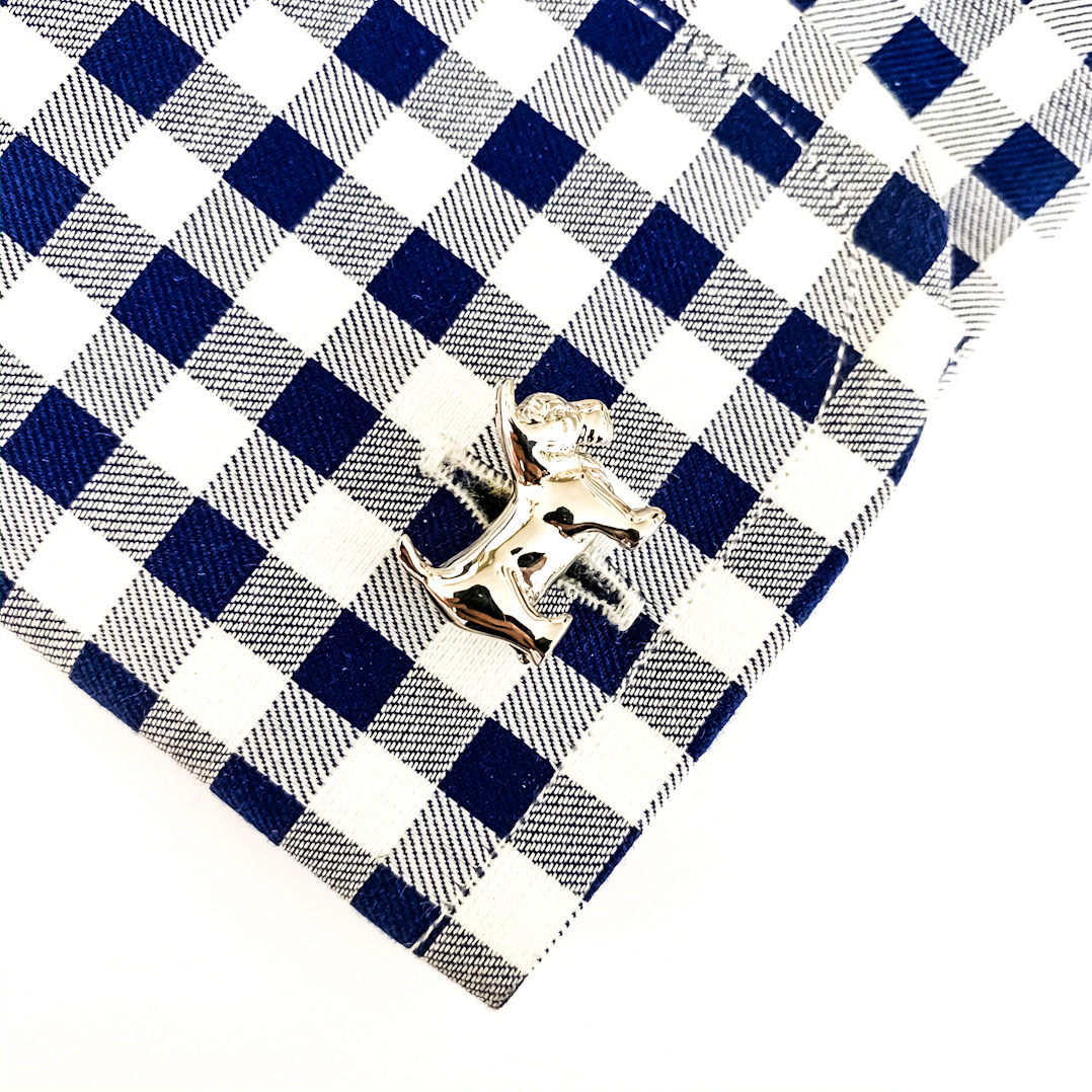 Manžetové knoflíčky Pes a domeček 